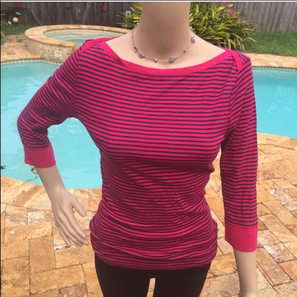 Gap Pink Striped Shirt